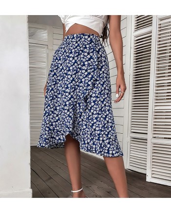 PRINTED MIDI SKIRT